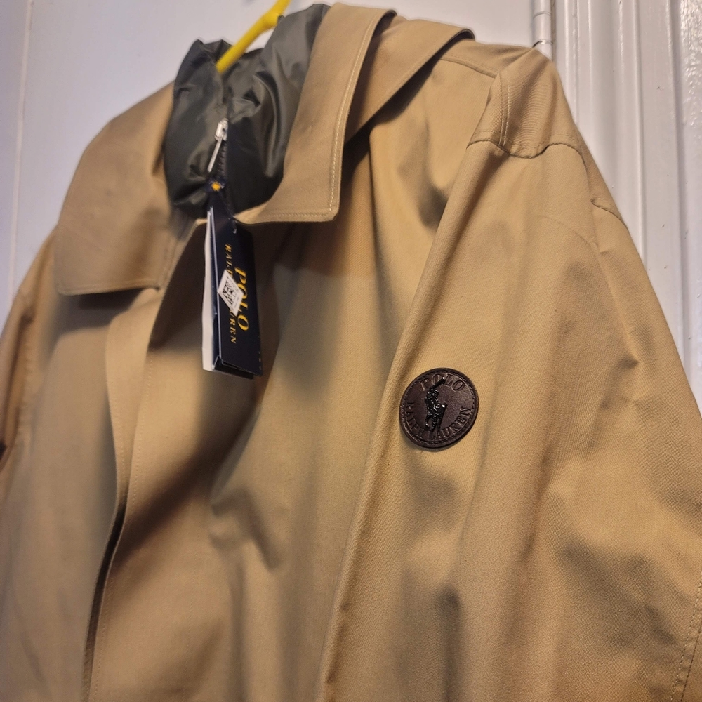 Polo Ralph Lauren 3 in 1 Trench/Down Coat Size-XXL, Color-Beige/Green